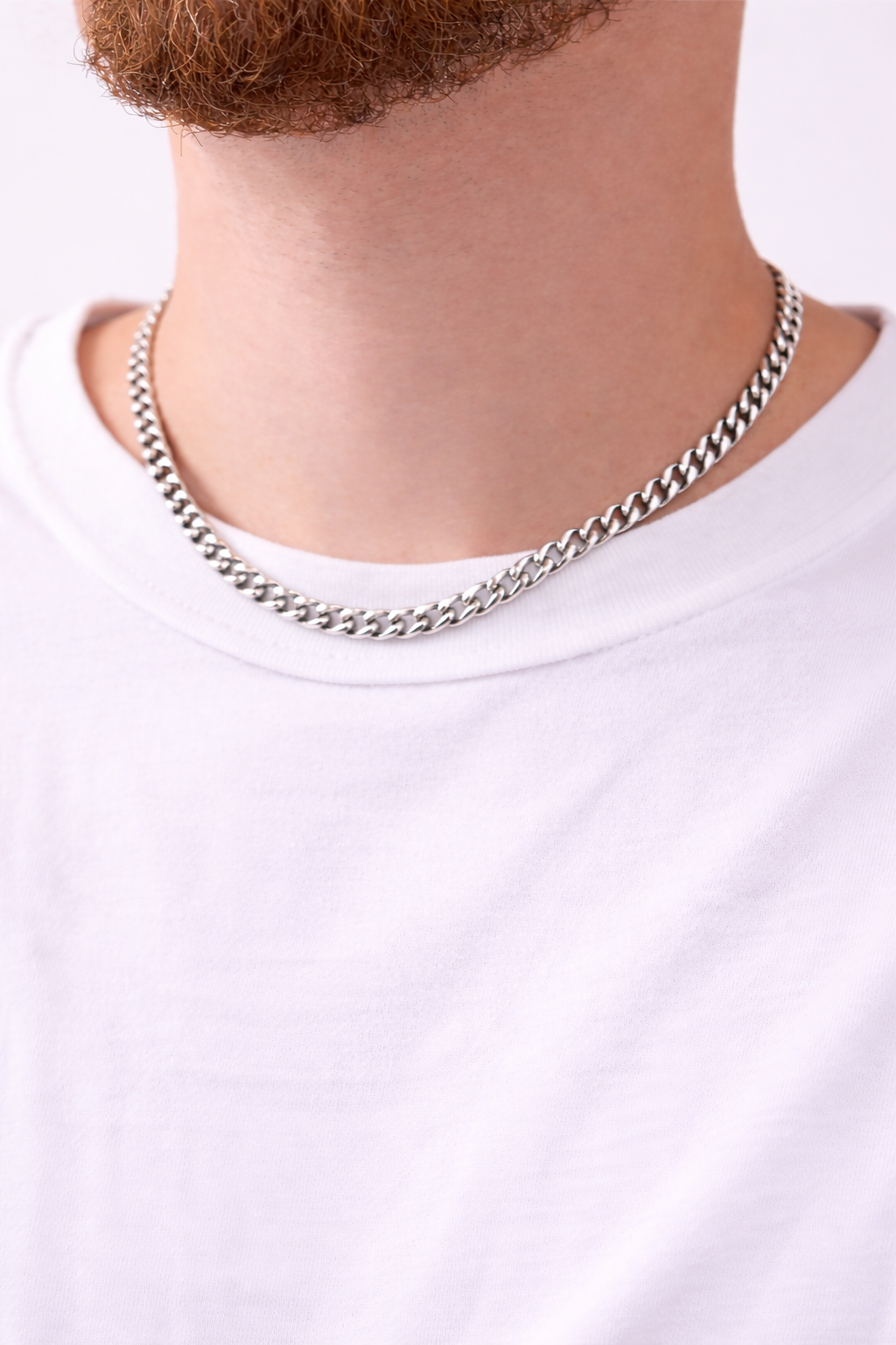 Noir 925 versilberte Kette + Gratis schwarz Lederarmband